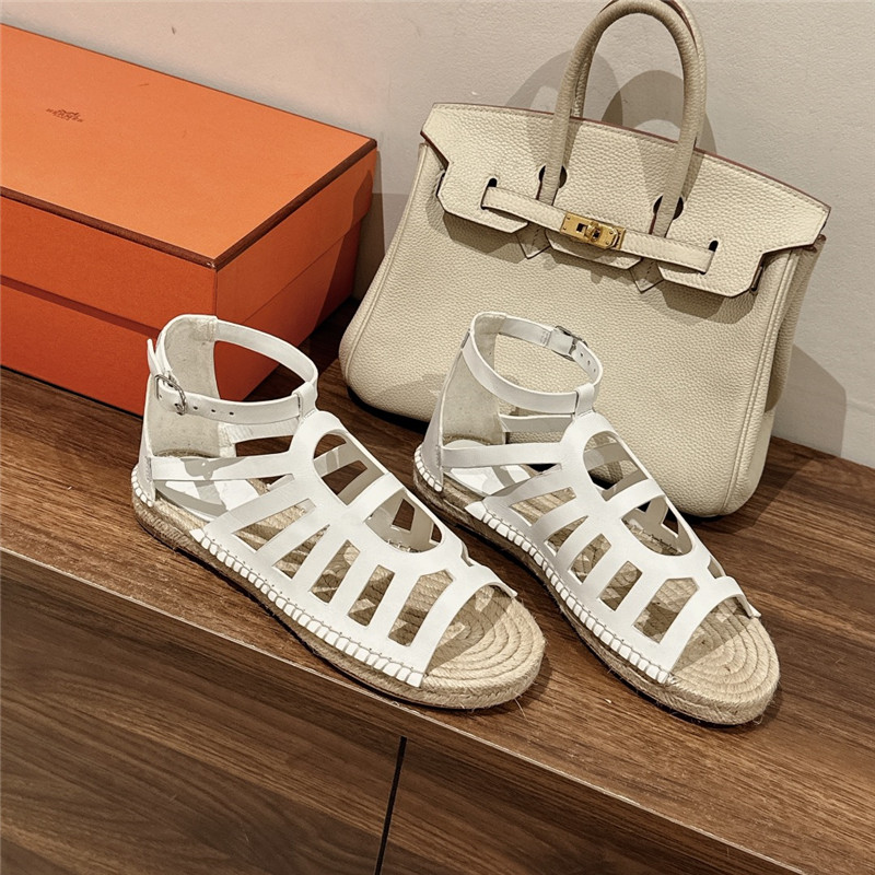 H**me5 cutout pig nose espadrille sandals