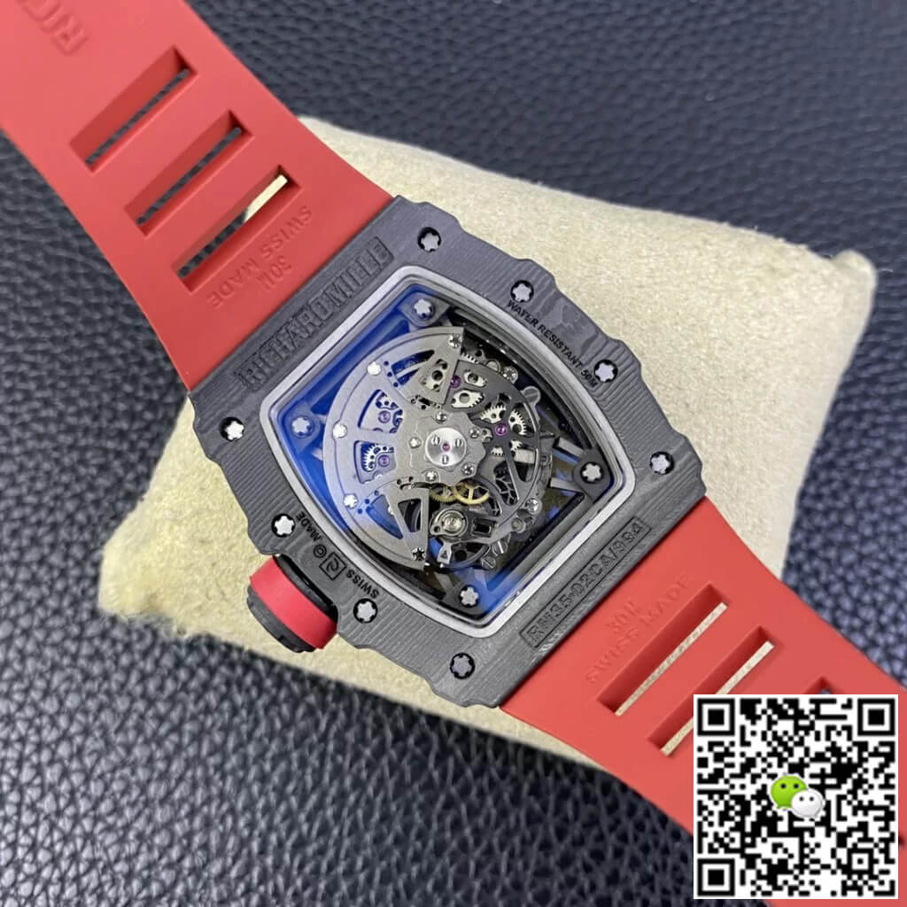 Richard Mille Replica RM35-02 1:1 Best Edition T+ Factory Carbon Fiber Skeleton Dial