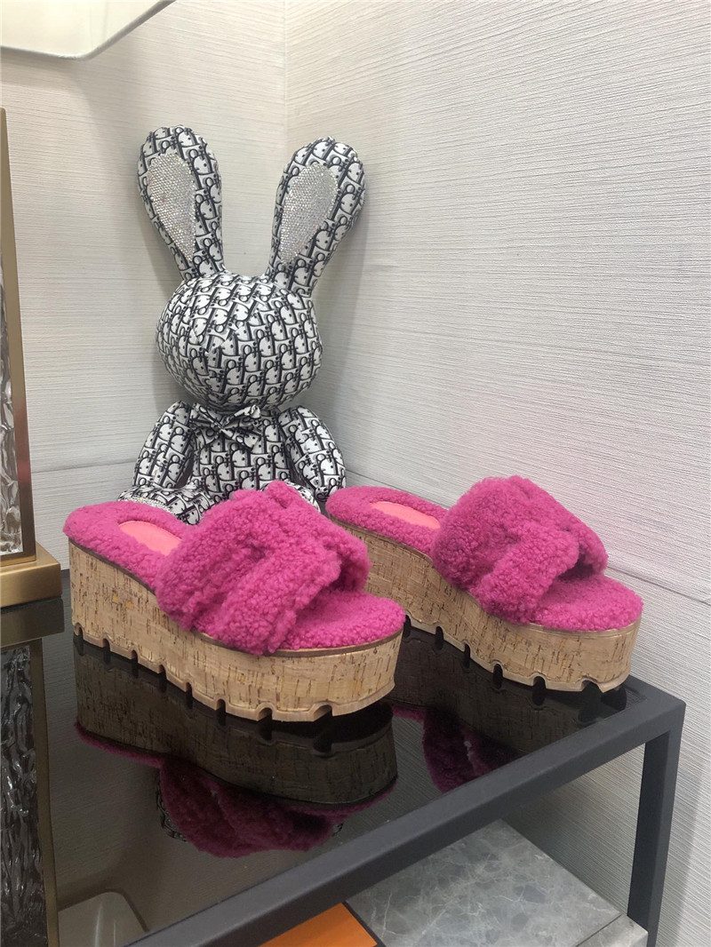 H**me5 Birkin Replica Teddy Fur Slippers