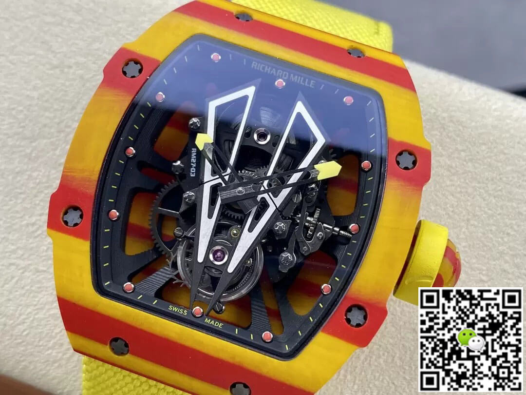 Richard Mille Replica RM27-03 Tourbillon 1:1 Best Edition BBR Factory Yellow Strap