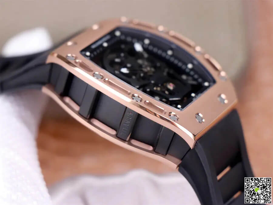 Replica Richard Mille RM52-01 Tourbillon 1:1 Best Edition JB Factory Rose Gold Case