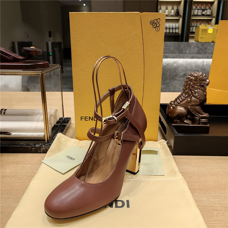 F**di electroplated high heel sandals