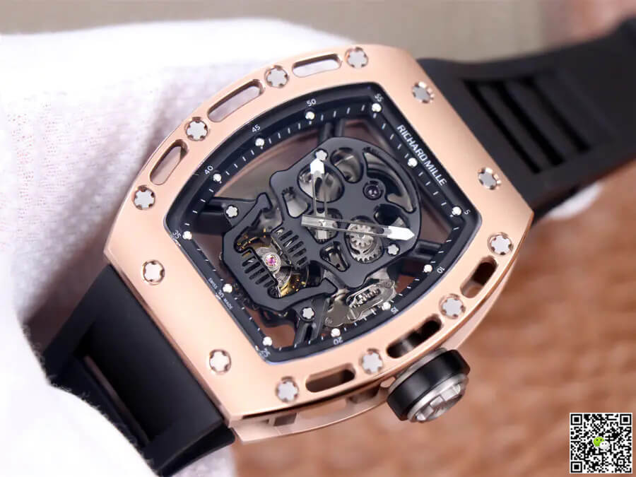 Replica Richard Mille RM52-01 Tourbillon 1:1 Best Edition JB Factory Rose Gold Case