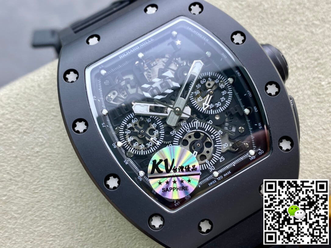 Richard Mille Replica RM011 1:1 Best Edition KV Factory Ceramic Black Case
