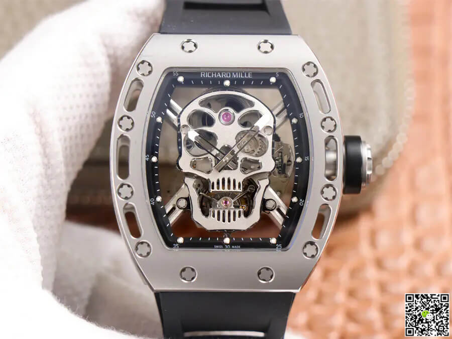 Replica Richard Mille RM52-01 Tourbillon 1:1 Best Edition JB Factory Skull Dial