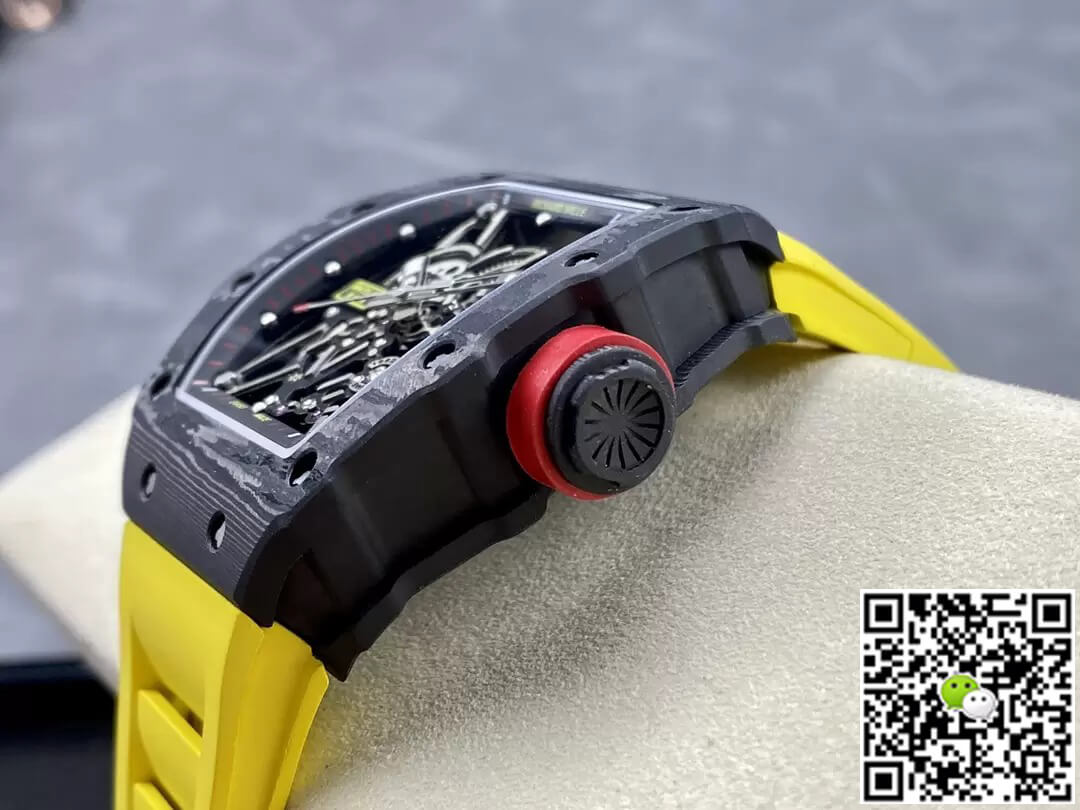 Richard Mille Replica RM35-02 1:1 Best Edition T+ Factory NTPT Carbon Fiber Yellow Strap