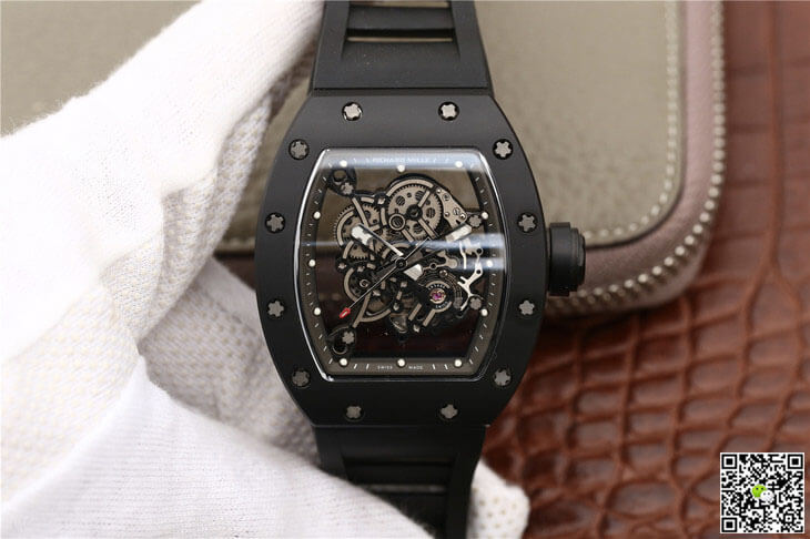 Replica Richard Mille RM055 1:1 Best Edition KV Factory Black Strap