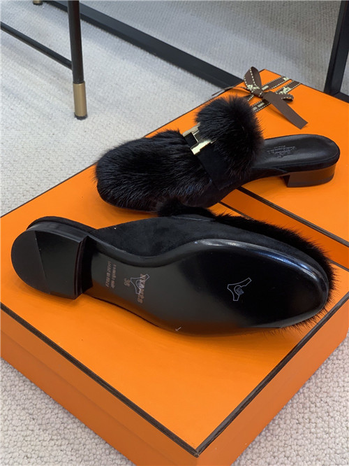 H**me5 mink loafers slippers