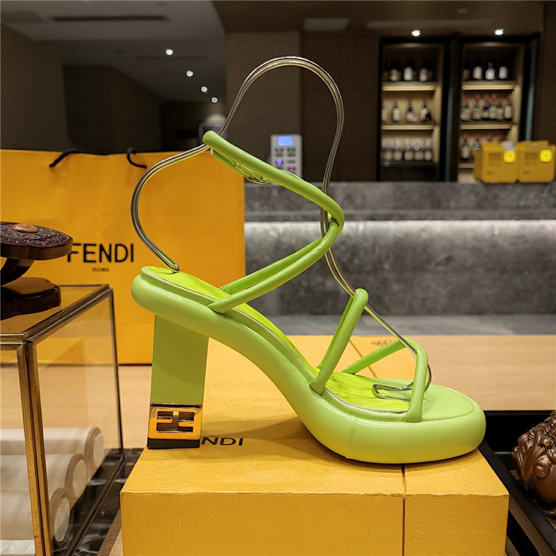 F**di color block haute couture sandals