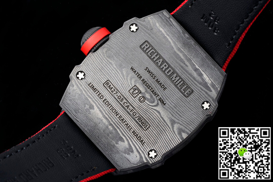 Replica Richard Mille RM27-03 Rafael Nadal Tourbillon 1:1 Best Edition RM Factory Red Strap