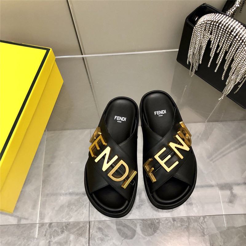 F**di cross flat sandals