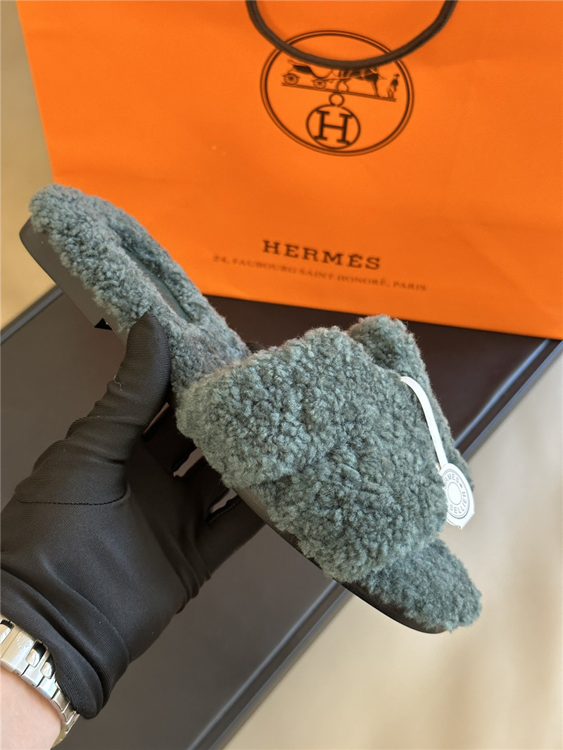 H**me5 fur roll cake hair H slippers