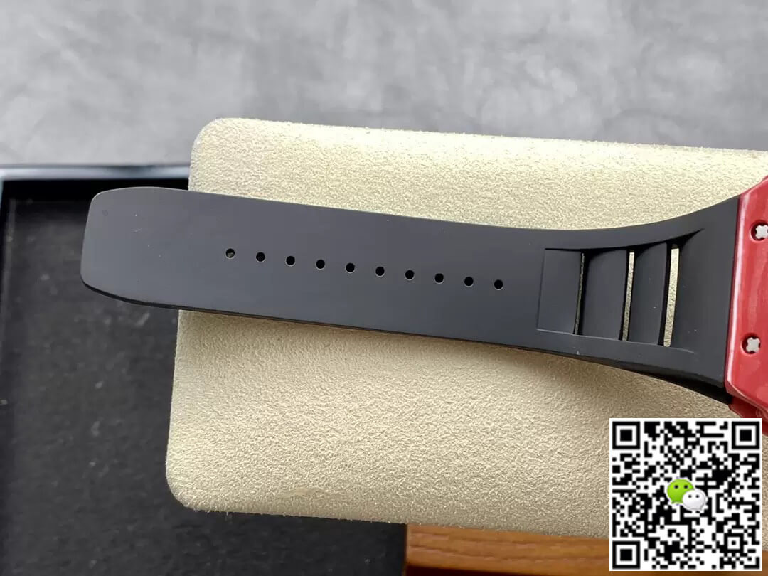 Richard Mille Replica RM35-02 1:1 Best Edition T+ Factory Red Carbon Fiber NTPT Case Black Strap
