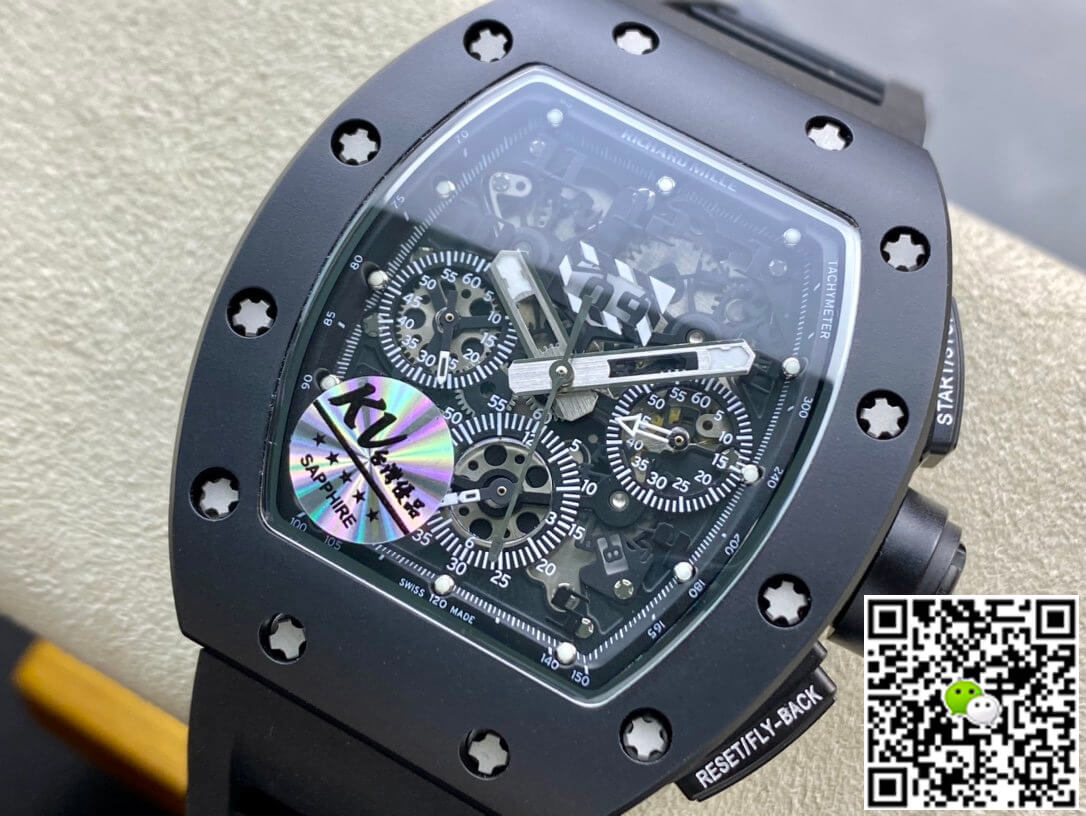 Richard Mille Replica RM011 1:1 Best Edition KV Factory Ceramic Black Case