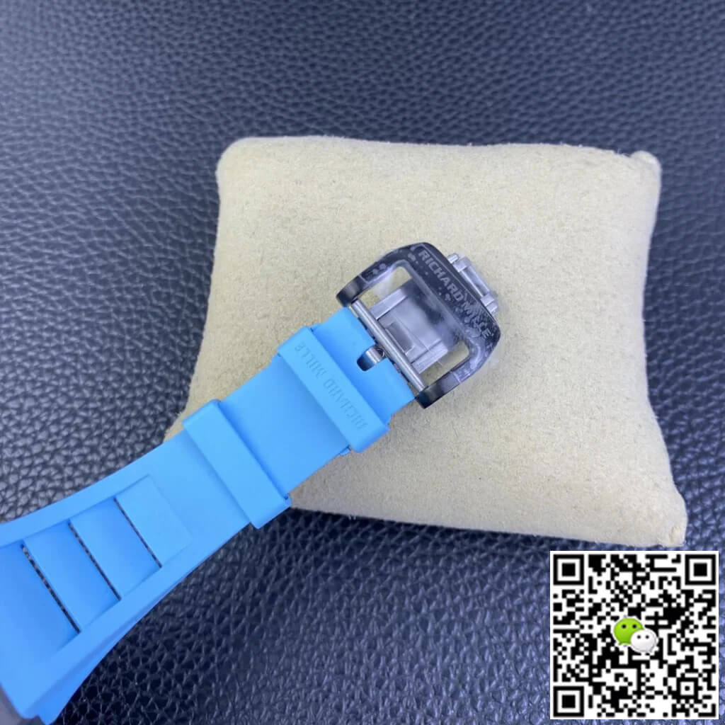 Richard Mille Replica RM35-02 1:1 Best Edition T+ Factory NTPT Carbon Fiber Blue Rubber Strap