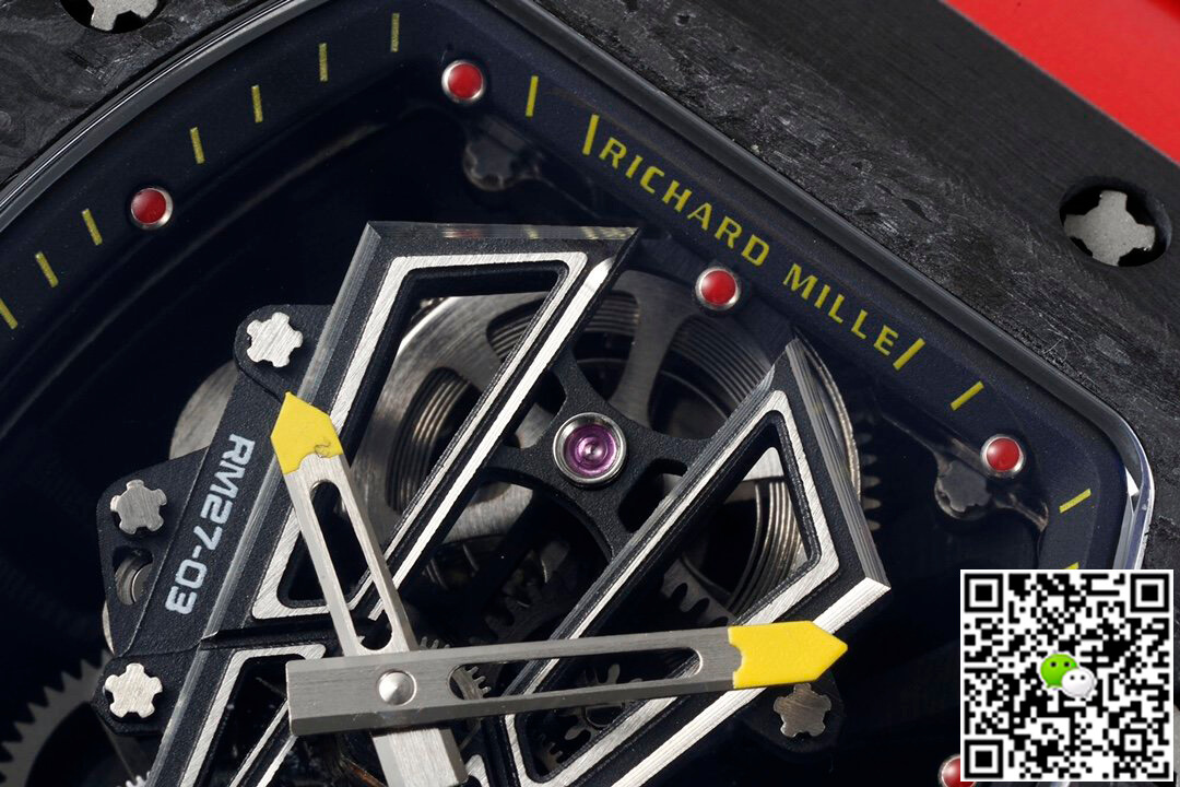 Replica Richard Mille RM27-03 Rafael Nadal Tourbillon 1:1 Best Edition RM Factory Red Rubber Strap