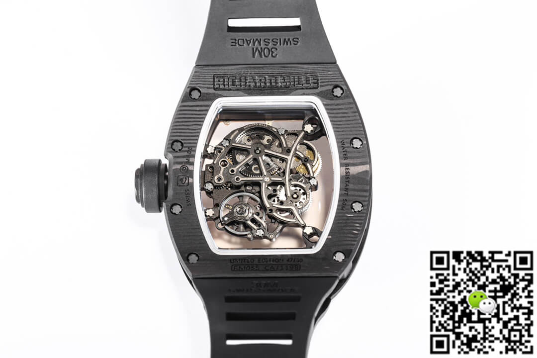 Replica Richard Mille RM055 NTPT 1:1 Best Edition BBR Factory Carbon Fiber Dial