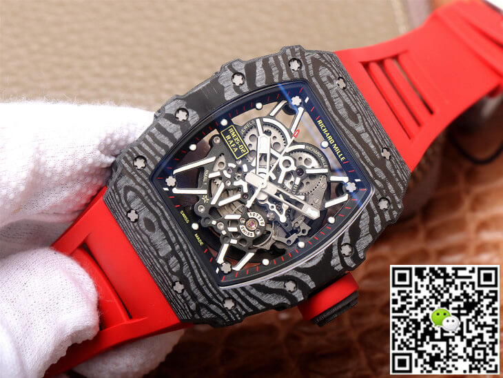 Replica Richard Mille RM35-02 1:1 Best Edition ZF Factory Red Rubber Strap