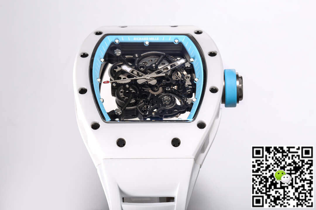 Replica Richard Mille RM-055 1:1 Best Edition BBR Factory White Ceramic Case