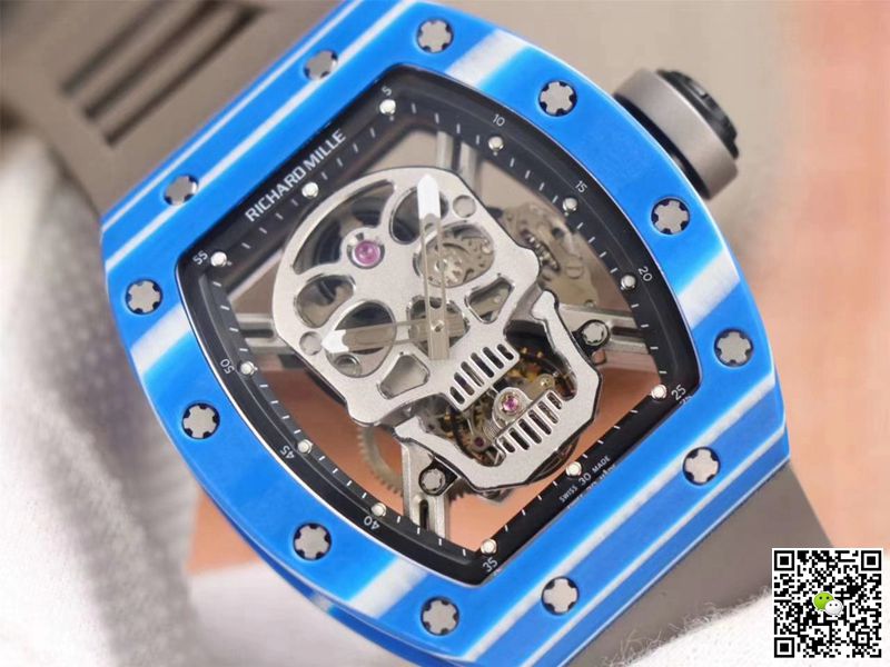 Replica Richard Mille RM052-01 1:1 Best Edition JB Factory Blue Ceramic Swiss Tourbillon