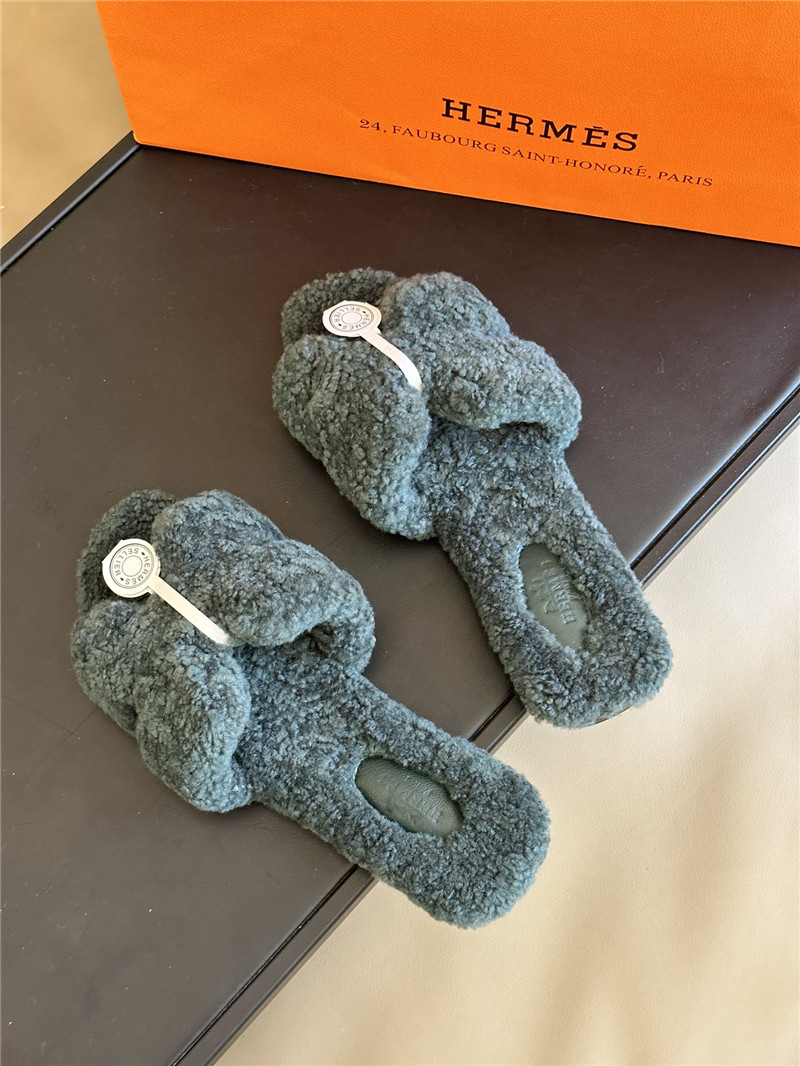 H**me5 fur roll cake hair H slippers