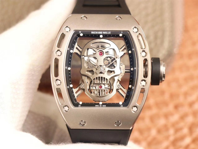 Replica Richard Mille RM052 1:1 Best Edition ZF Factory Silver Skull Dial Swiss Movement