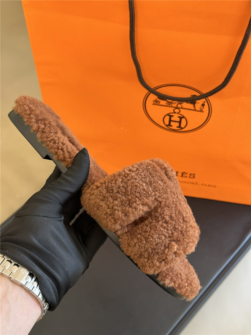 H**me5 fur roll cake hair H slippers