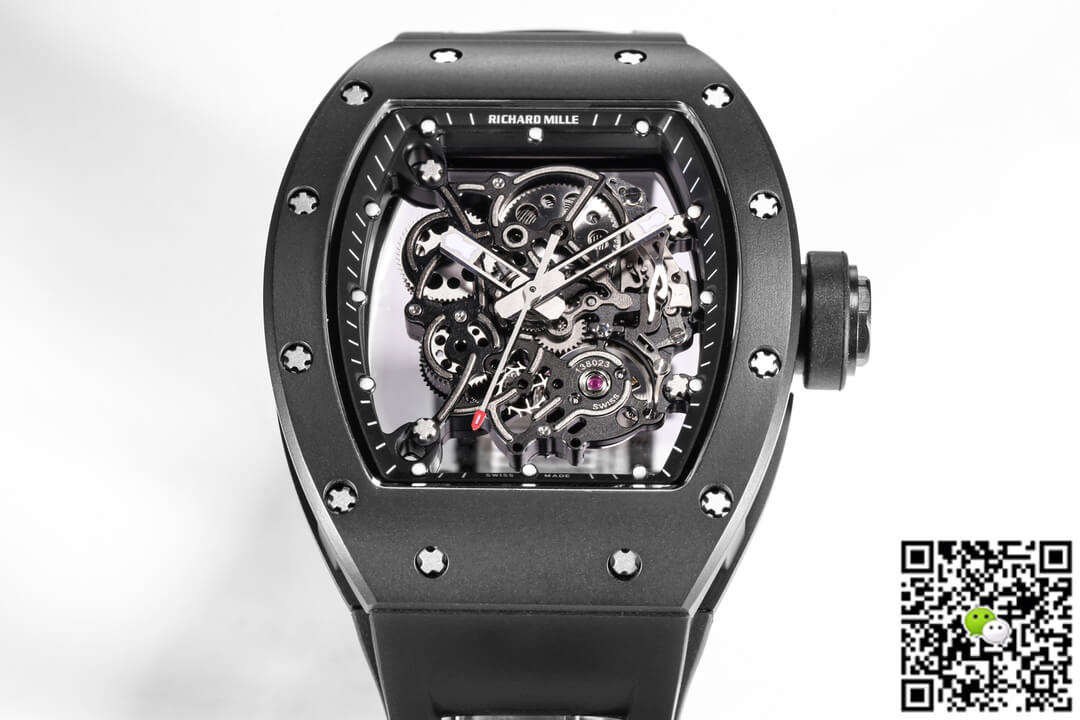 Replica Richard Mille RM-055 1:1 Best Edition BBR Factory Ceramic Skeleton Dial