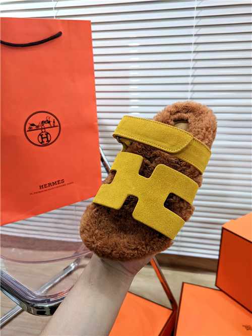 H**me5 lamb wool flat slippers