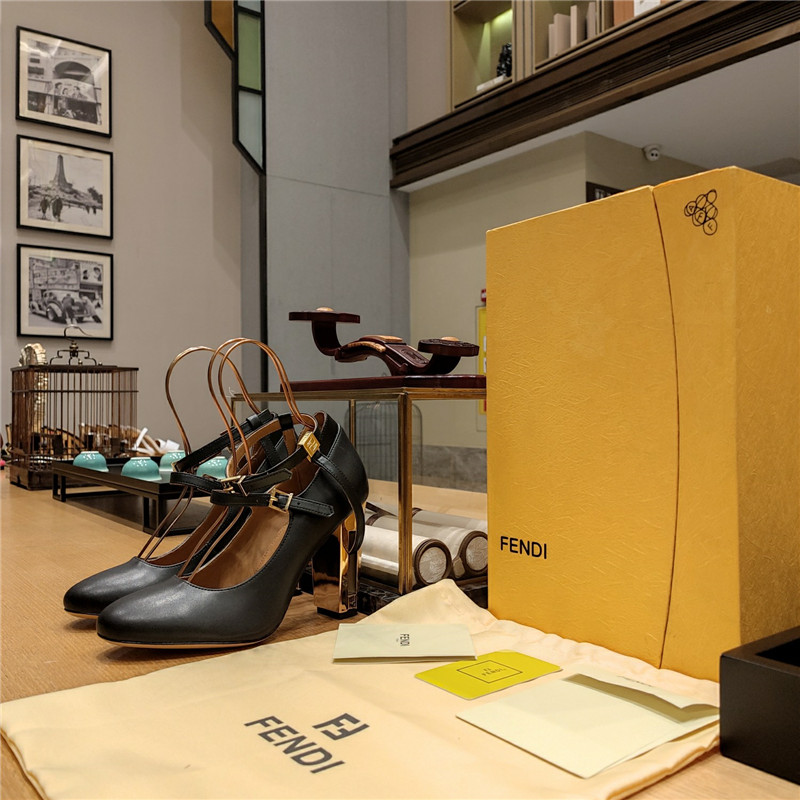 F**di electroplated high heel sandals