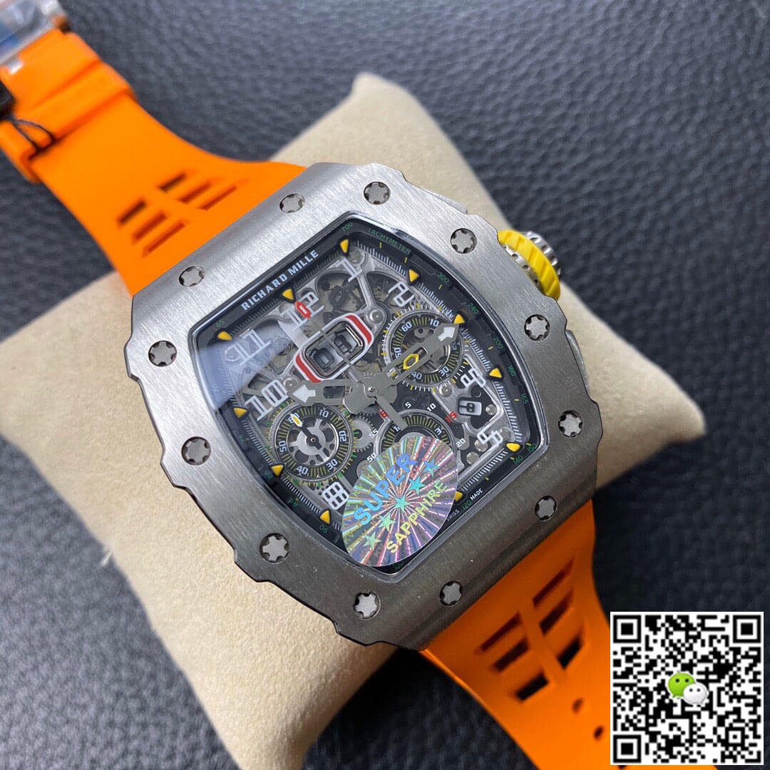 Replica Richard Mille RM11-03 1:1 Best Edition KV Factory Orange Strap