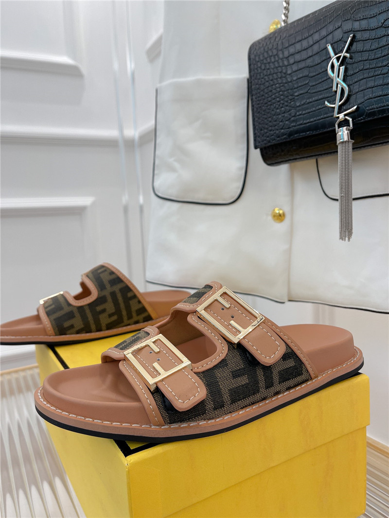 F**di ff logo plaque sandals