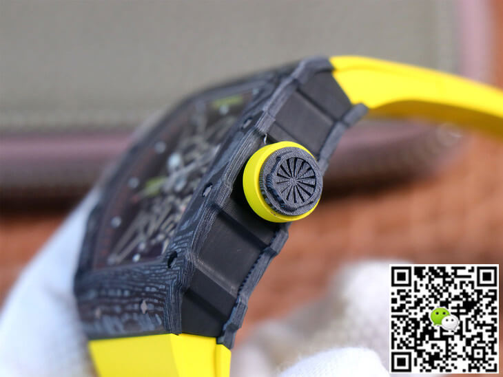 Replica Richard Mille RM35-02 1:1 Best Edition ZF Factory Yellow Rubber Strap