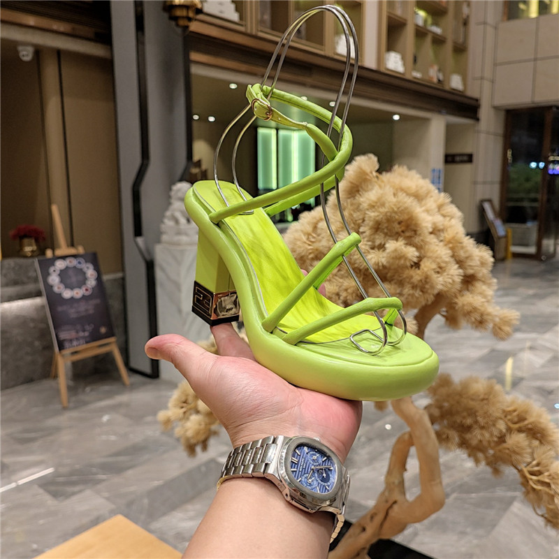 F**di color block haute couture sandals