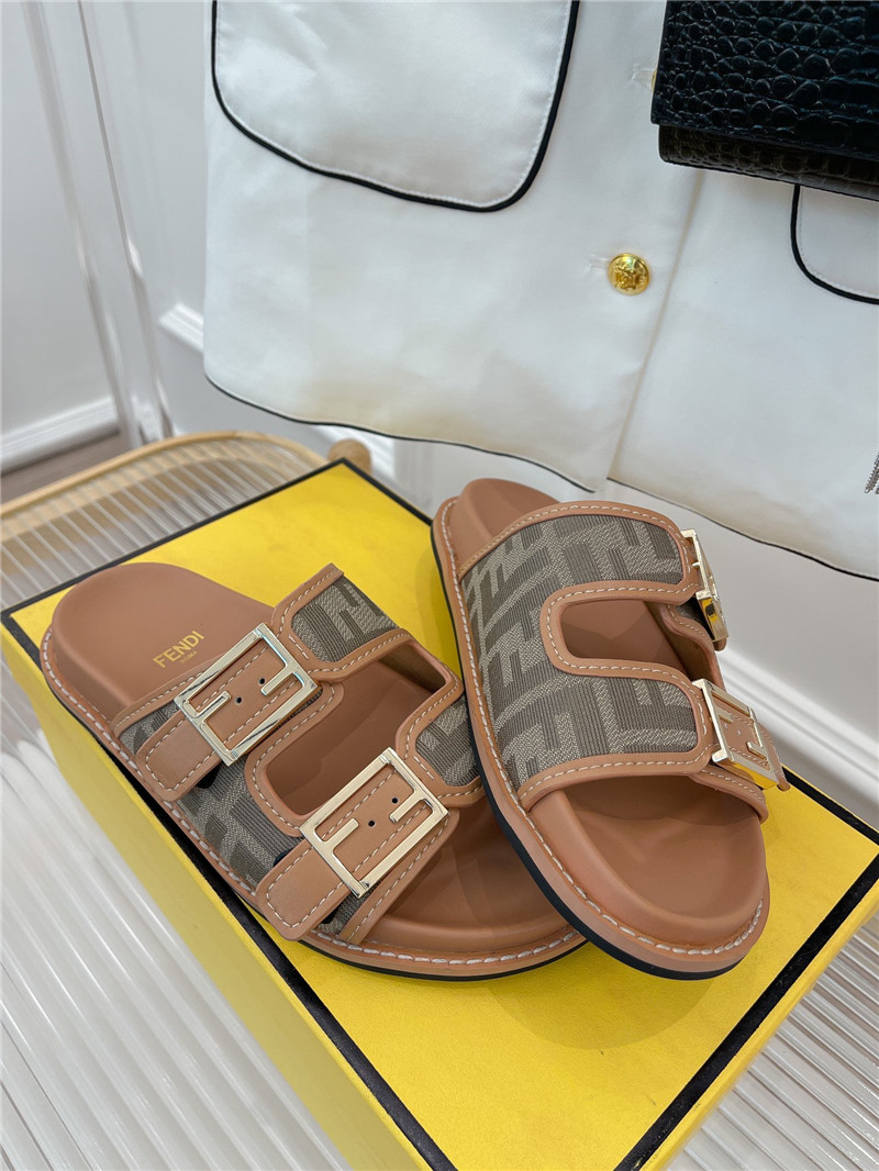F**di ff logo plaque sandals