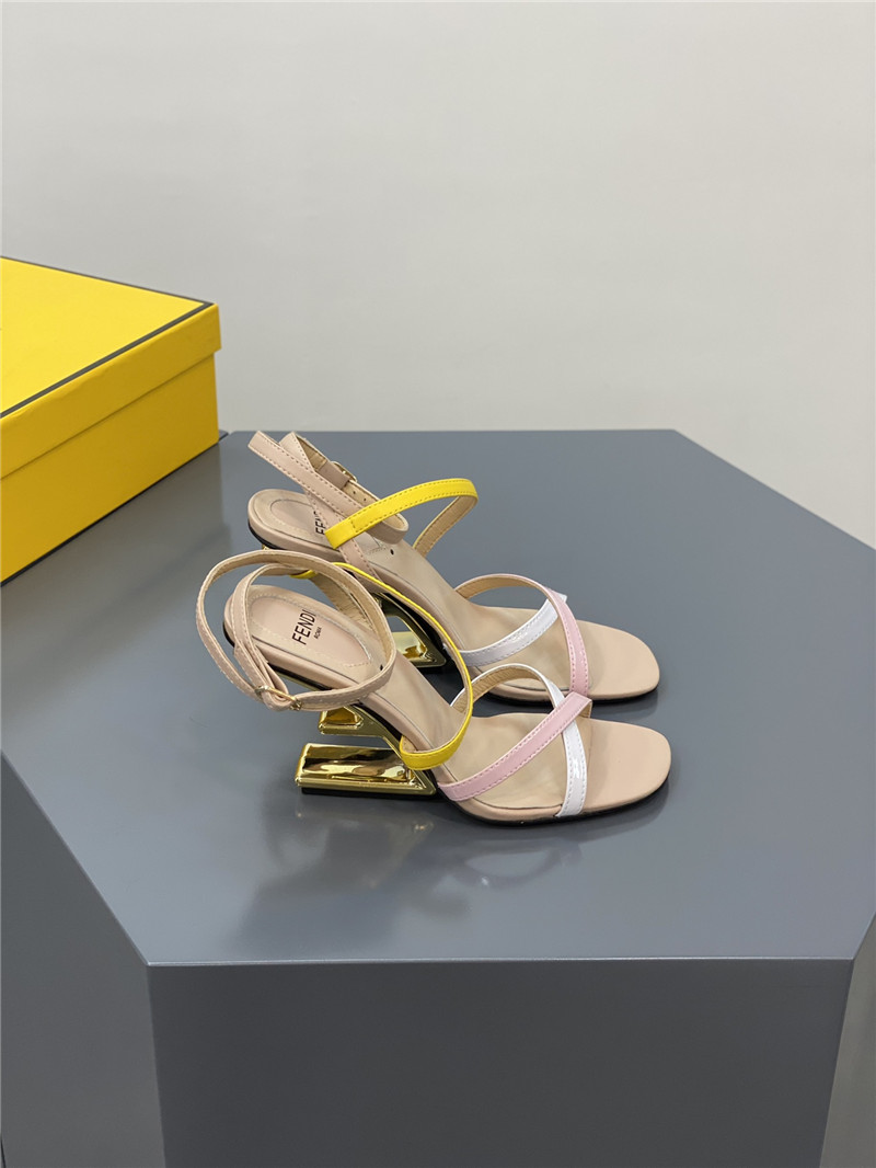 F**di mink heeled sandals