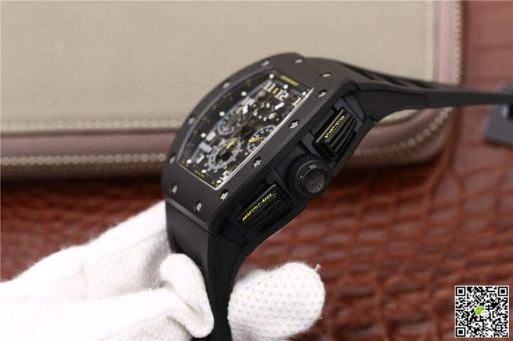 Replica Richard Mille RM-011 1:1 Best Edition KV Factory Black Strap
