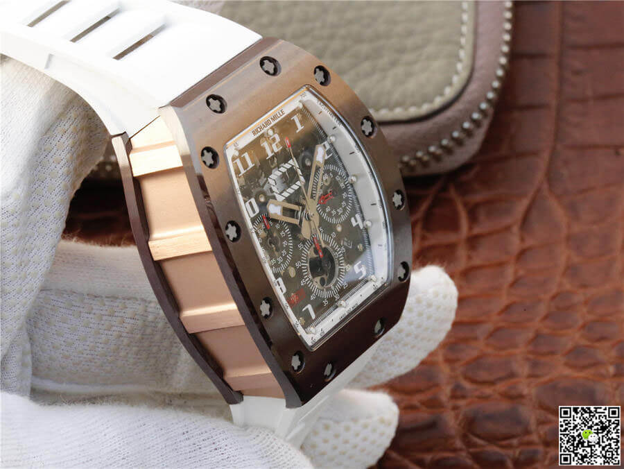 Replica Richard Mille RM011 1:1 Best Edition KV Factory Ceramic White Strap