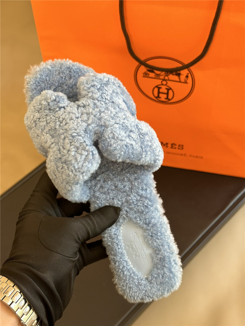 H**me5 fur roll cake hair H slippers