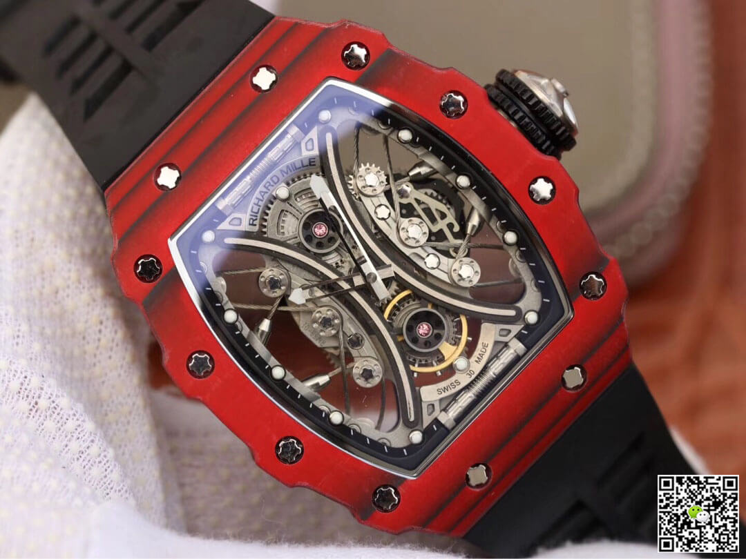 Replica Richard Mille RM53-01 1:1 Best Edition KV Factory TPT Carbon Fiber Black Strap