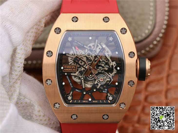 Replica Richard Mille RM035 Americas KV Factory 1:1 Best Edition Rose Gold