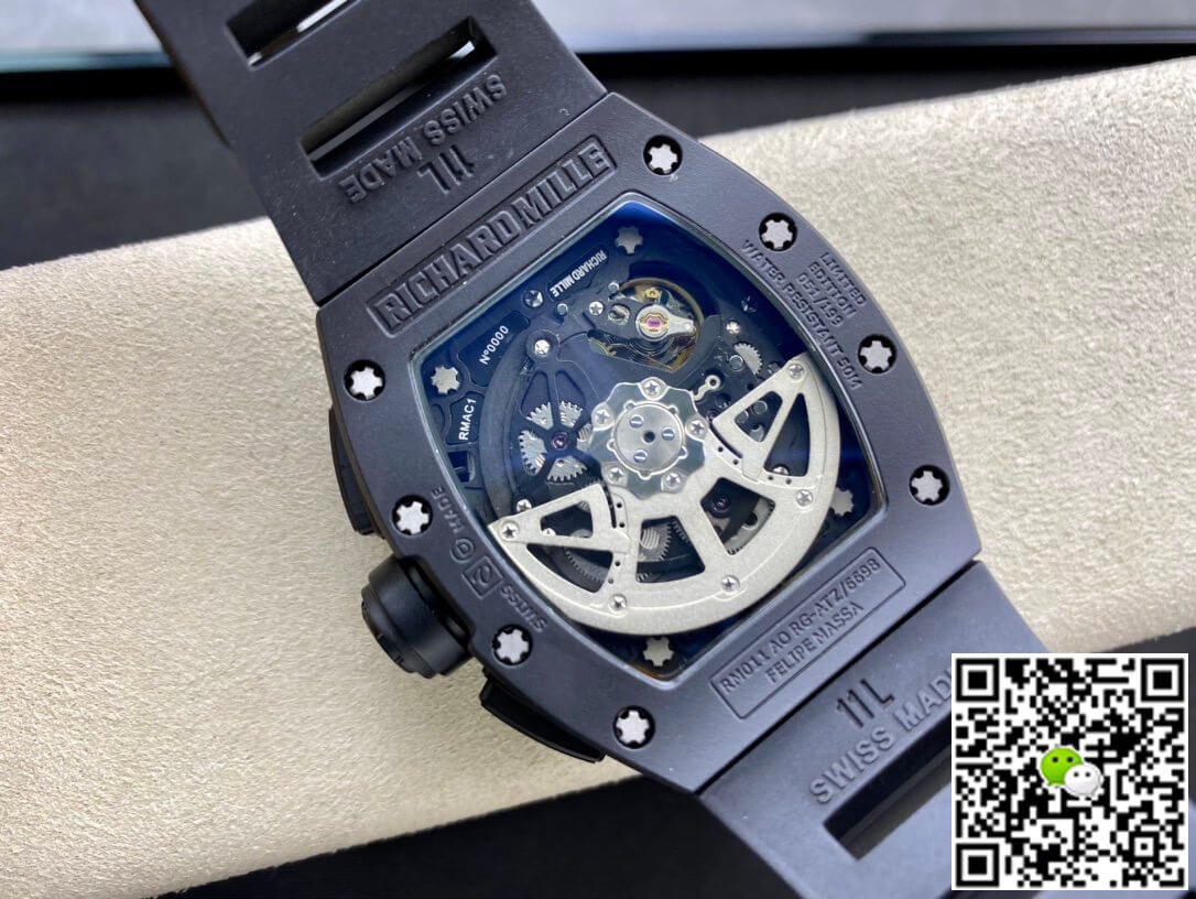 Richard Mille Replica RM011 1:1 Best Edition KV Factory Ceramic Black Case