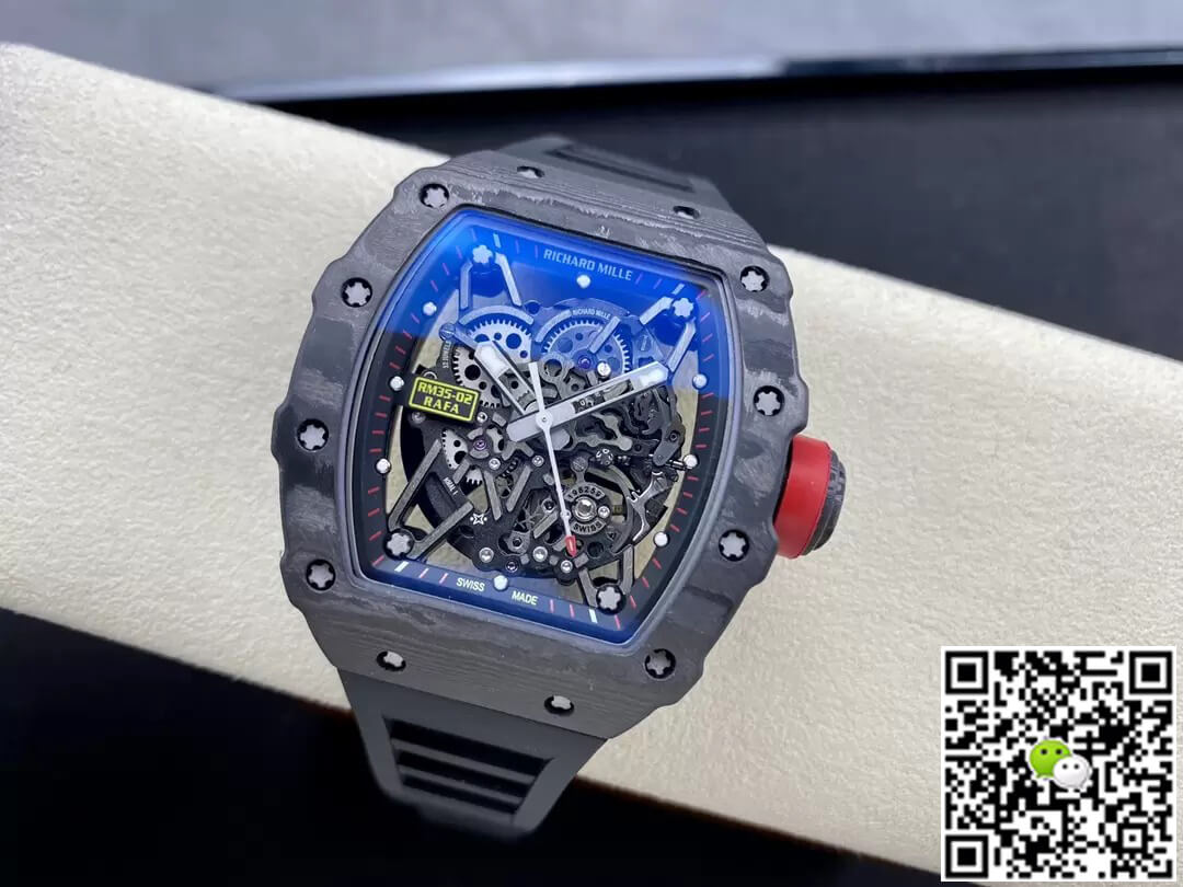 Richard Mille Replica RM35-02 1:1 Best Edition T+ Factory NTPT Carbon Fiber Black Strap