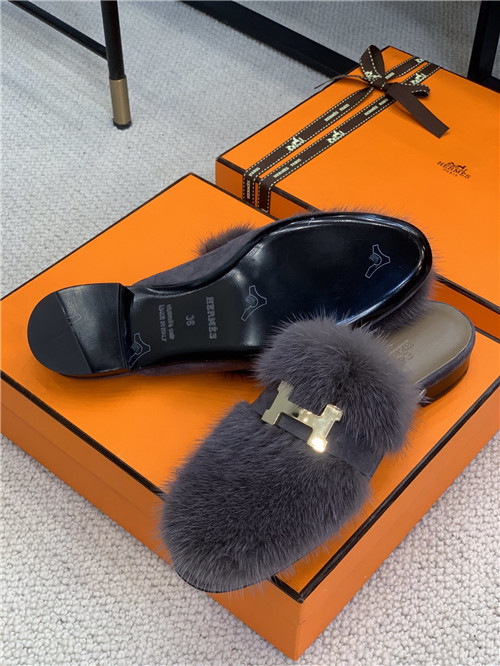 H**me5 mink loafers slippers
