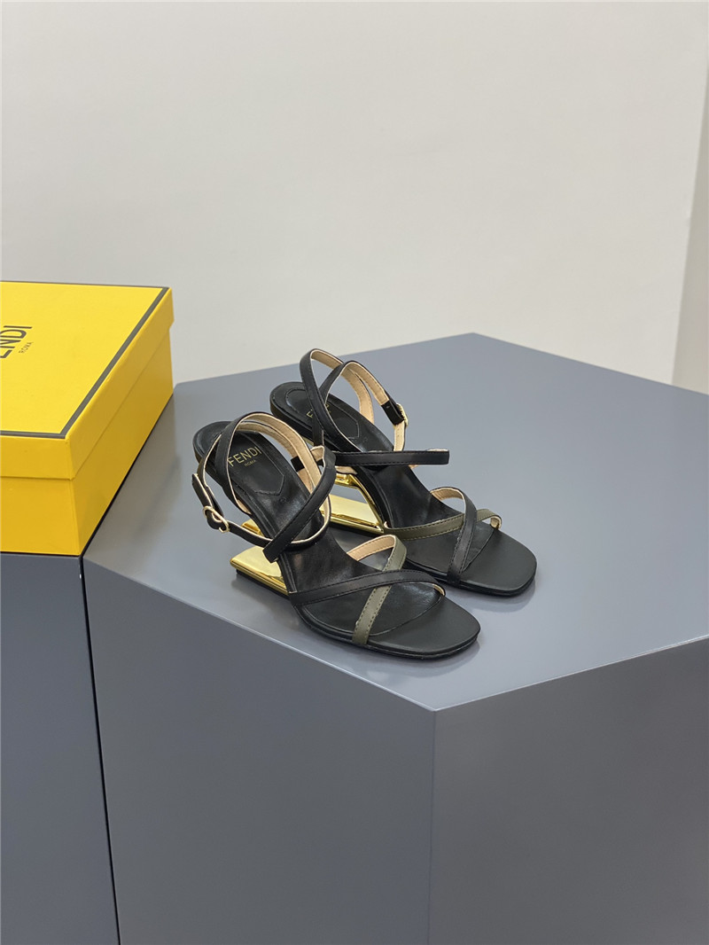 F**di mink heeled sandals