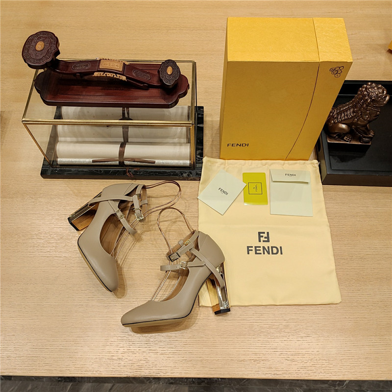 F**di electroplated high heel sandals