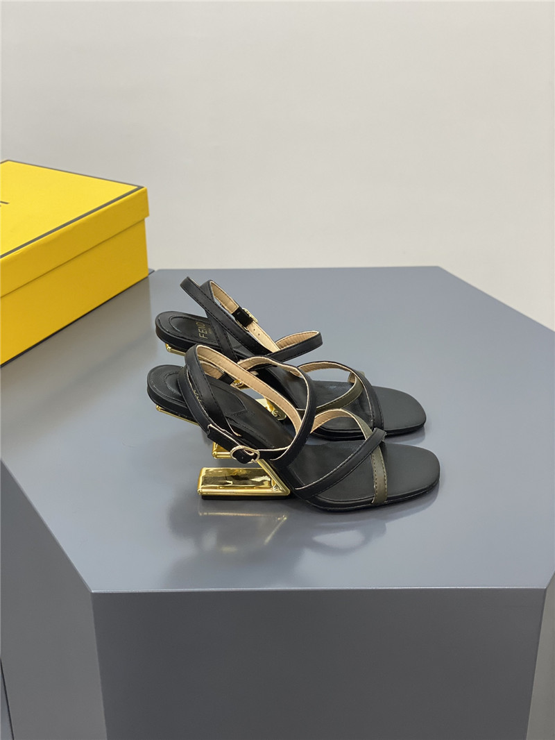 F**di mink heeled sandals