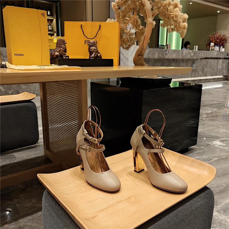 F**di electroplated high heel sandals