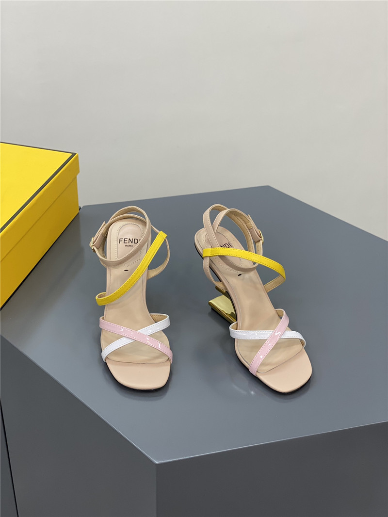 F**di mink heeled sandals