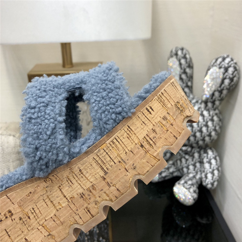 H**me5 Birkin Replica Teddy Fur Slippers